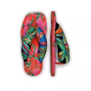 FARM‎ RIO Multi Scarf Puffy Flip Flop SIZE US 6